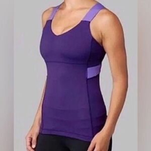 Lululemon Purple Push Your Limits Tank Top Racerback Activewear Exercise Size 8